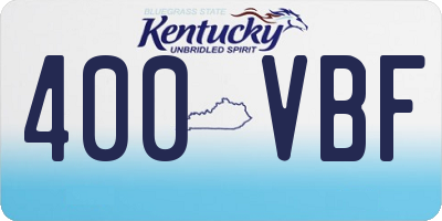 KY license plate 400VBF