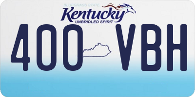 KY license plate 400VBH