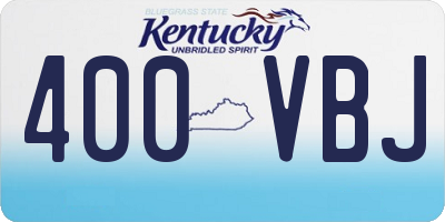 KY license plate 400VBJ