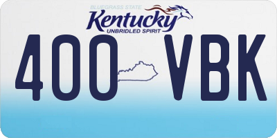 KY license plate 400VBK
