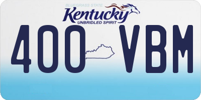 KY license plate 400VBM