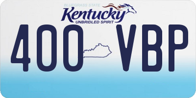 KY license plate 400VBP