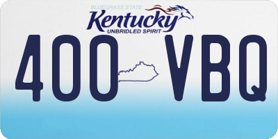 KY license plate 400VBQ