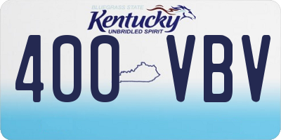 KY license plate 400VBV