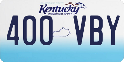 KY license plate 400VBY