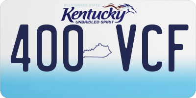 KY license plate 400VCF