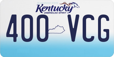 KY license plate 400VCG