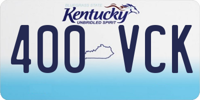 KY license plate 400VCK