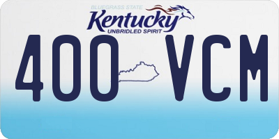 KY license plate 400VCM
