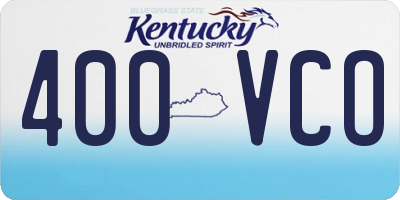 KY license plate 400VCO