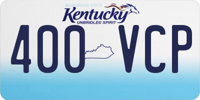 KY license plate 400VCP
