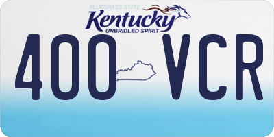 KY license plate 400VCR