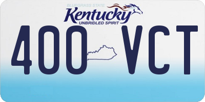 KY license plate 400VCT