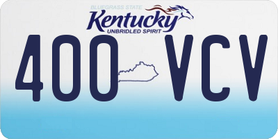 KY license plate 400VCV
