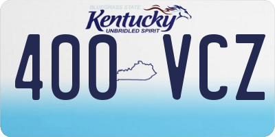 KY license plate 400VCZ