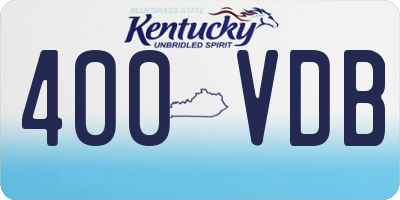 KY license plate 400VDB