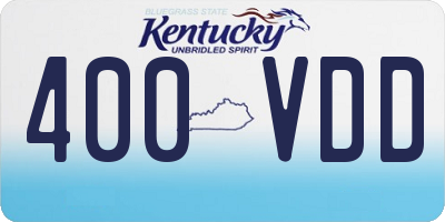 KY license plate 400VDD