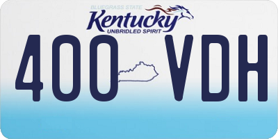 KY license plate 400VDH