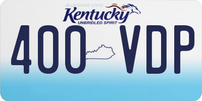 KY license plate 400VDP
