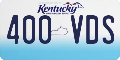 KY license plate 400VDS