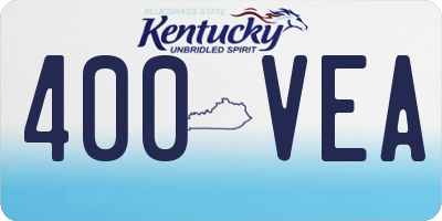 KY license plate 400VEA