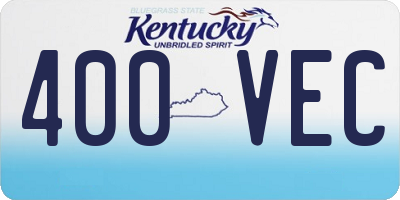 KY license plate 400VEC