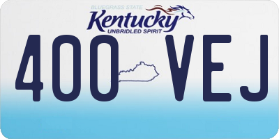KY license plate 400VEJ