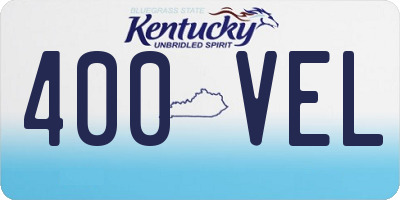 KY license plate 400VEL