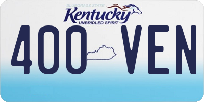 KY license plate 400VEN