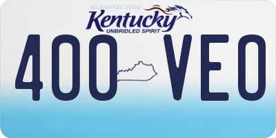 KY license plate 400VEO