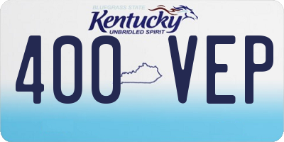 KY license plate 400VEP