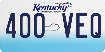 KY license plate 400VEQ