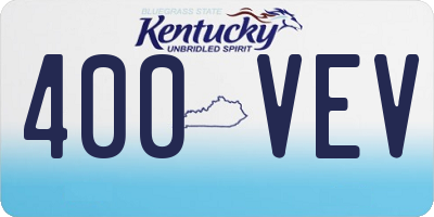 KY license plate 400VEV