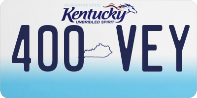 KY license plate 400VEY