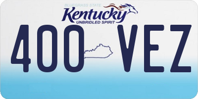 KY license plate 400VEZ