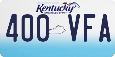 KY license plate 400VFA