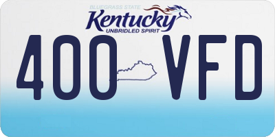 KY license plate 400VFD