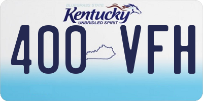 KY license plate 400VFH