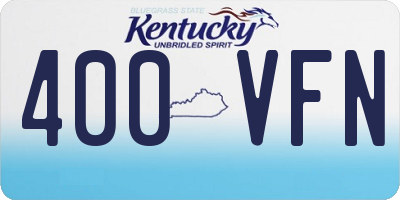 KY license plate 400VFN