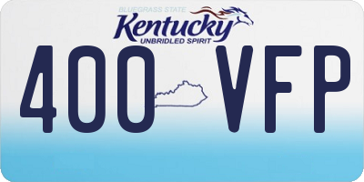 KY license plate 400VFP