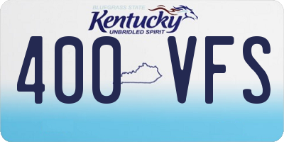 KY license plate 400VFS