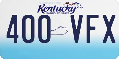 KY license plate 400VFX
