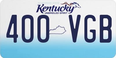 KY license plate 400VGB