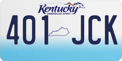 KY license plate 401JCK