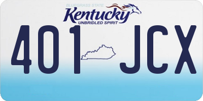 KY license plate 401JCX