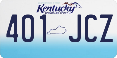 KY license plate 401JCZ