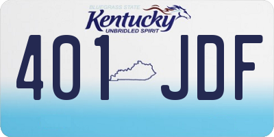 KY license plate 401JDF