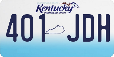 KY license plate 401JDH