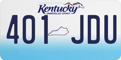 KY license plate 401JDU
