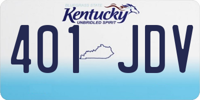 KY license plate 401JDV
